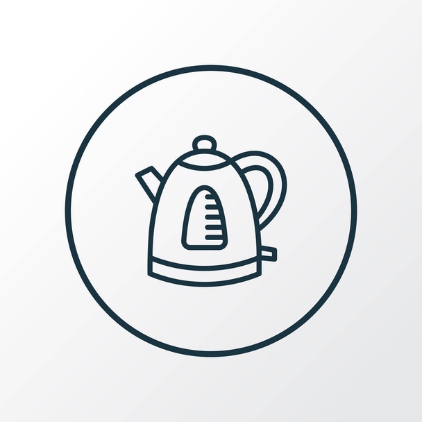 Electric kettle icon line symbol. Premium quality isolated teapot element in trendy style. - Photo, Image