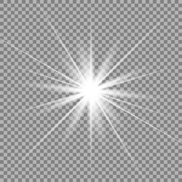 Ragyogó fény robban - Vektor, kép