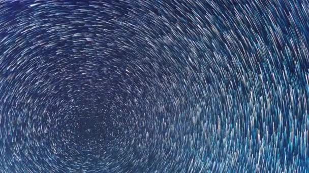 Yıldızlar kutup yıldızı döner. Kaybolan parça vardır. Video. UltraHD (4k) - Video, Çekim