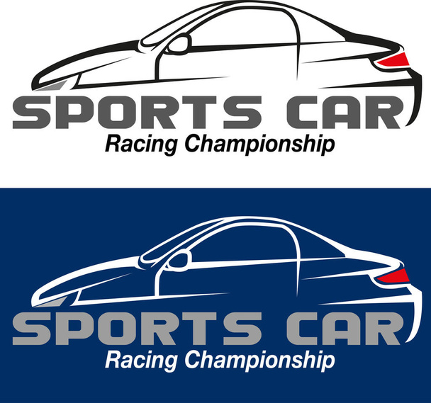 Vector illustration, sports car racing championship logo event. - Vector, Image