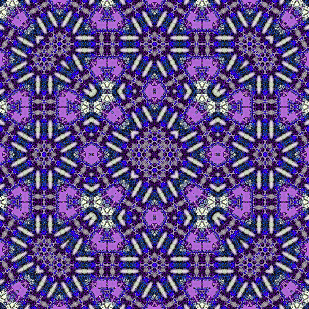 fialový geometrický vzor batika, koberec a koberec tisku - Fotografie, Obrázek