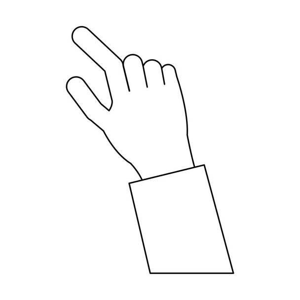 Hand wijzend symbool geïsoleerd vector illustratie grafisch ontwerp - Vector, afbeelding
