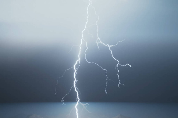 Lightning in the sky. Electric discharges in the sky. - Photo, Image