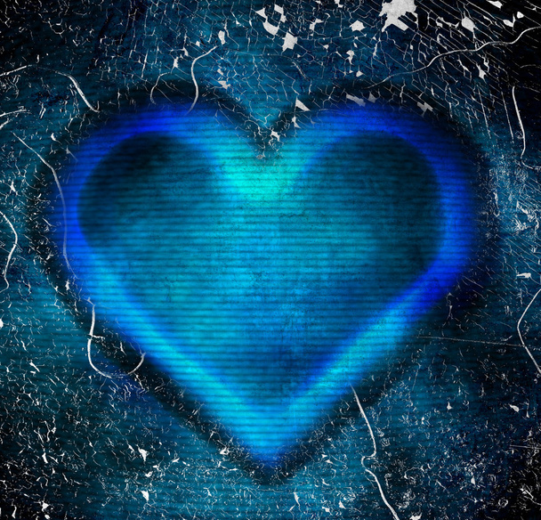 abstract blue heart - Foto, Bild