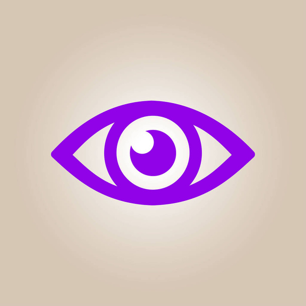 Augensymbol. Überwachungs- und Überwachungssystem. flacher Designstil. - Vektor, Bild