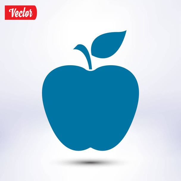Ilustracja kolor wektor ikona jabłko - Wektor, obraz