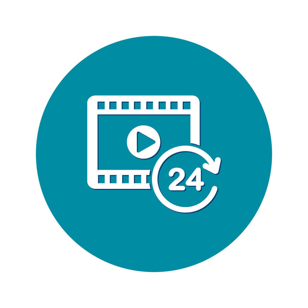 Streaming-Video-Symbol. Filmpremiere. Live-Video-Kalender. - Vektor, Bild