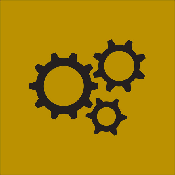 Icon of gears. Gear technical icon - Vector, Image