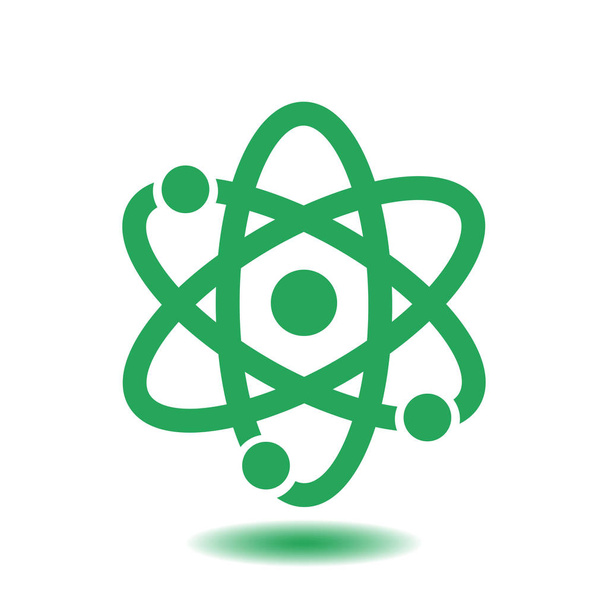 Atom sign symbol. Atom part icon. Flat design style. - Vector, Image