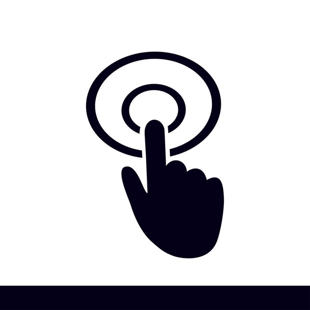 Ikona kurzoru znamení ruky. Symbol ukazatele ruky. Moderní webové stránky navigační Ui. Plochý design.  - Vektor, obrázek