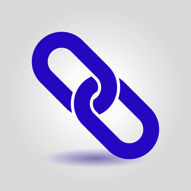 Link single icon.Chain link symbol. Icon link to the source. - Vector, Image