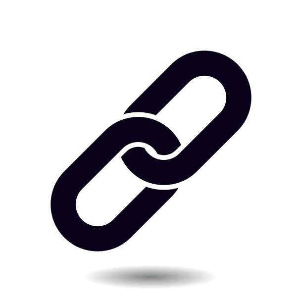 Enlace icon.Chain único eslabón símbolo. Enlace de icono a la fuente
. - Vector, imagen