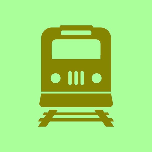 Τρένο στο εικονίδιο. Σύμβολο του μετρό. Σιδηροδρομικός Σταθμός σύνδεσης. - Διάνυσμα, εικόνα