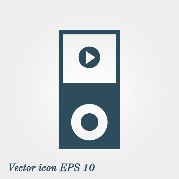 Portable media player icon. Flat design style.  - Vector, Image