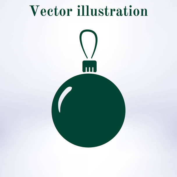 Christmas balls icon. New Year decoration. All to celebrate the New Year and Christmas. - Vector, imagen