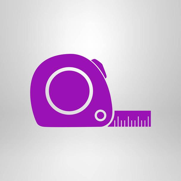  Tape measure icon. Roulette construction symbol. - Vector, Image