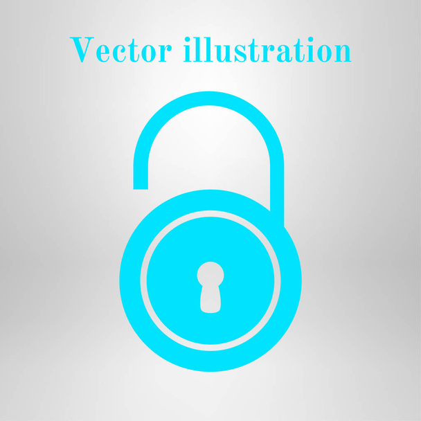 simple icon of padlock, vector illustration - Vector, Image