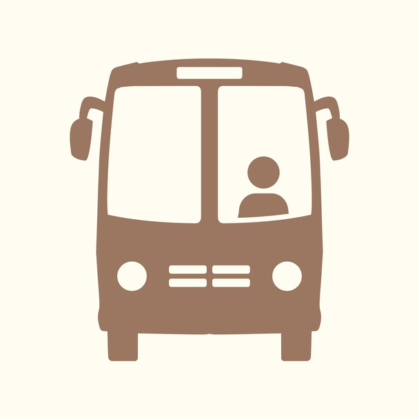 Bussymbol. Schulbussymbol. internationaler Touristenverkehr. Komfortable Fahrzeuge. - Vektor, Bild