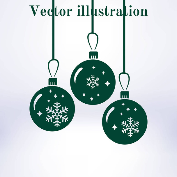 Christmas balls icon. New Year decoration. All to celebrate the New Year and Christmas. - Vektor, kép