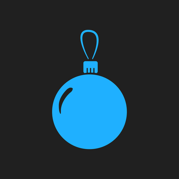 Christmas balls icon. New Year decoration. All to celebrate the New Year and Christmas. - Vektor, Bild