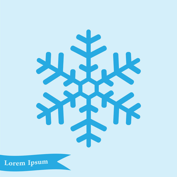 Snowflake icon. New Year decoration. All to celebrate the New Year and Christmas. - Vektor, Bild