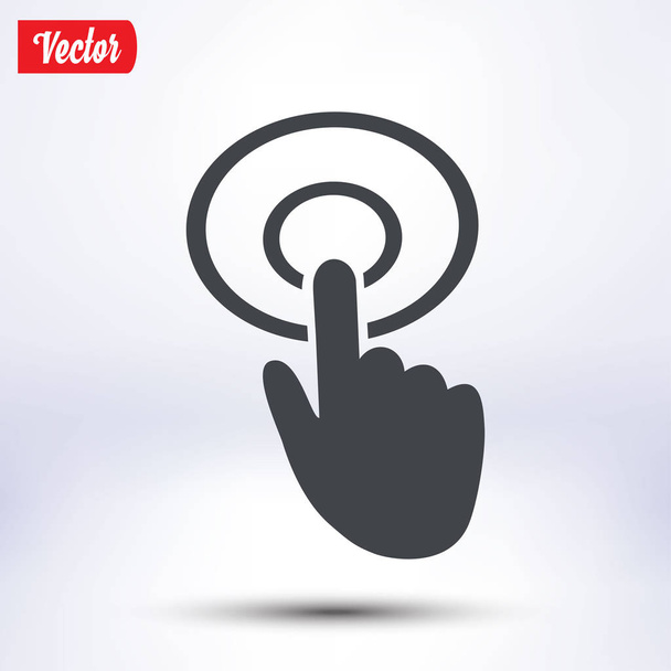 Ikona znaku ekranu dotykowego. Symbol wskaźnika ręki  - Wektor, obraz