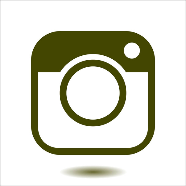 Photo camera icon.Social media sign simbol. Hipster camera.  - Vector, Image