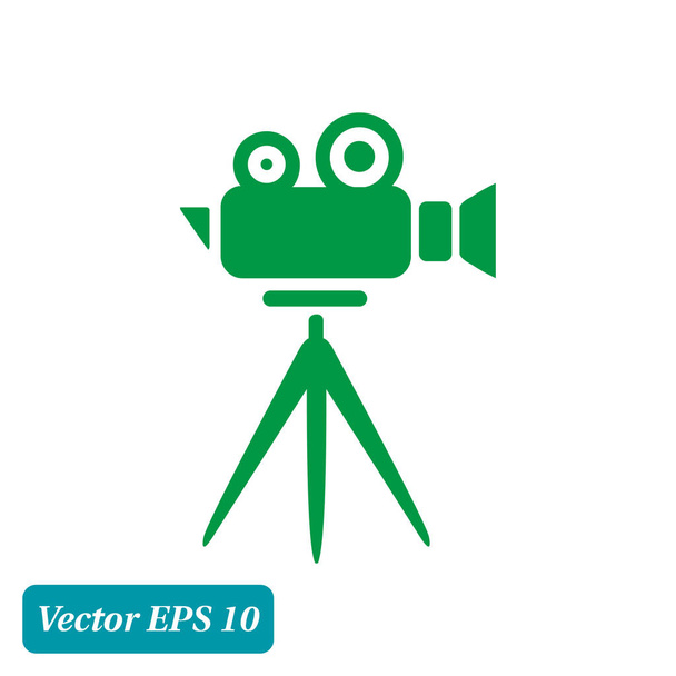 Cinema camera icon. Flat design style. Vector. - Vector, Image
