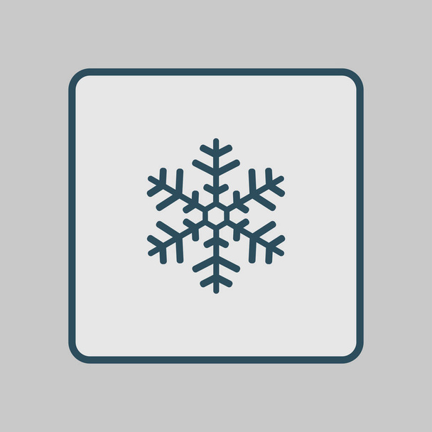 Snowflake icon. New Year decoration. All to celebrate the New Year and Christmas. - Vector, Image