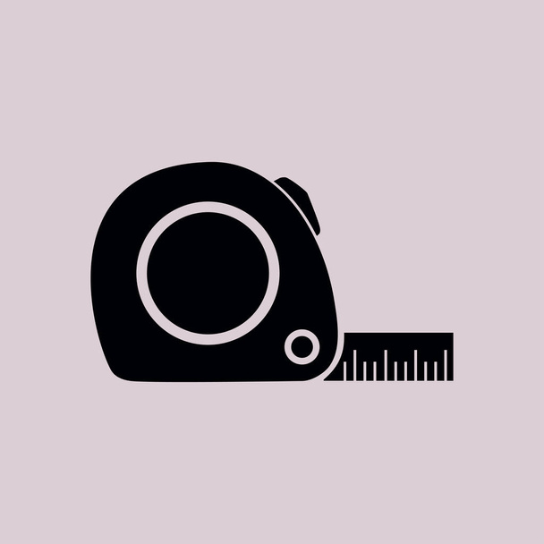 Tape measure icon. Roulette construction  symbol. Dimensions and measurements. Create a cutting card. - Vector, Image