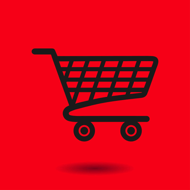 Flat icon of shopping chart. Add a product to the cart. - Vector, Image