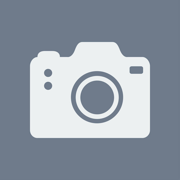 Photo camera symbol. DSLR camera sign icon. Digital camera. Flat design style.  - Vector, Image