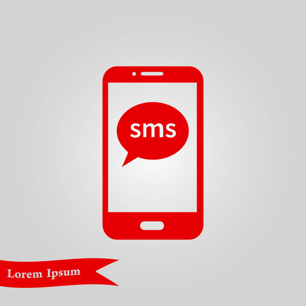 Smartphone email of sms pictogram. Mobiele e-mail teken symbool. - Vector, afbeelding