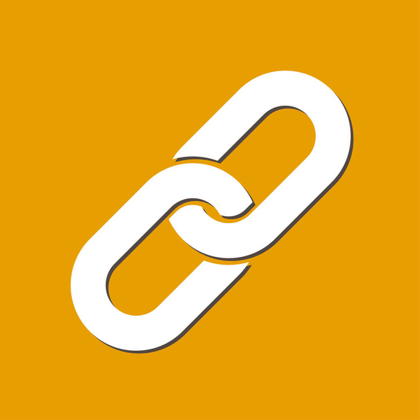 Link single icon.Chain link symbol. Icon link to the source. - Vector, Image