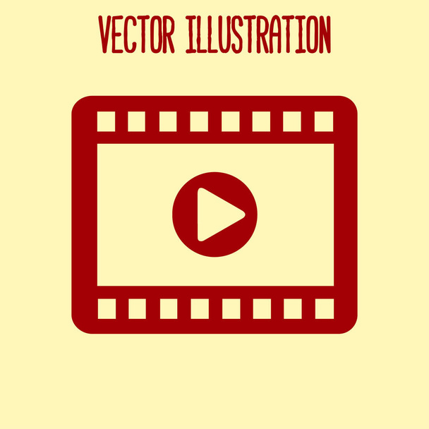 einfaches Video-Symbol, Vektorillustration - Vektor, Bild
