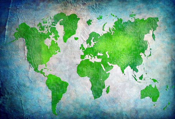 вінтажна карта світу з синім фоном
 - Фото, зображення