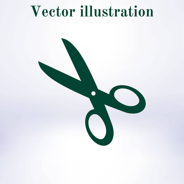 Scissors icon. Mark cut here. Flat design. - Vector, Image