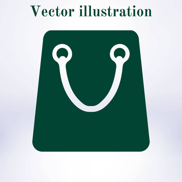 Shopping bag icon. Boutique shopping symbol. Flat design. - Vector, Image