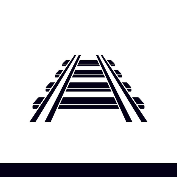 Vasúti ikonra. Vonat jel. Pálya road szimbólum.   - Vektor, kép