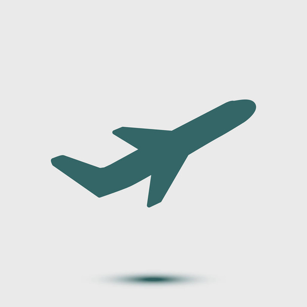 Airplane flight tickets air fly travel takeoff silhouette element. Plane symbol. Travel icon. Flat design.  - Vector, Image