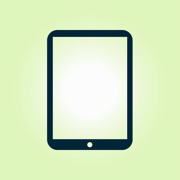 Modern dijital tablet Pc simgesi. Düz tasarım simgesi.  - Vektör, Görsel