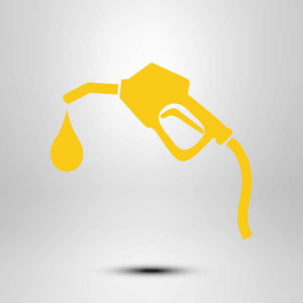 proste ikona benzyny pompy dyszy, ilustracji wektorowych - Wektor, obraz