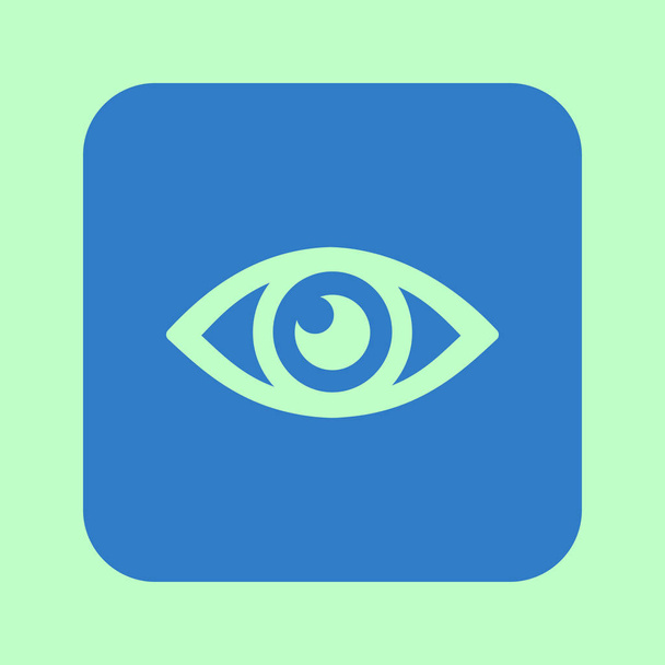 Icono del ojo. Sistema de vigilancia y vigilancia. Estilo de diseño plano
. - Vector, Imagen
