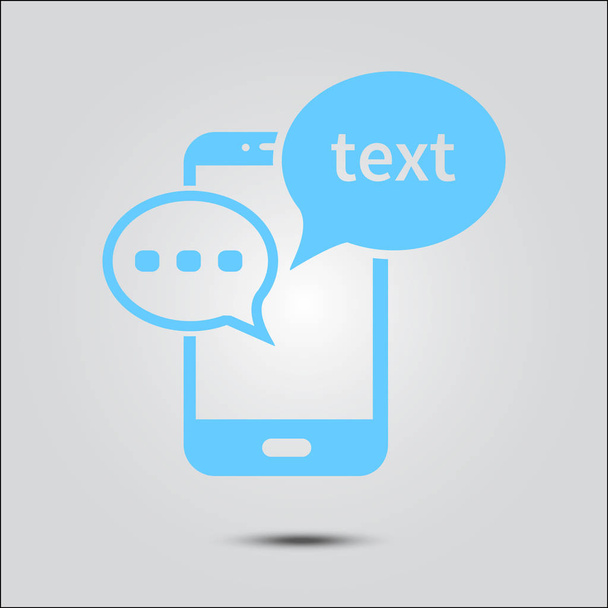 Teléfono móvil que representa el chat web y el diálogo
. - Vector, Imagen