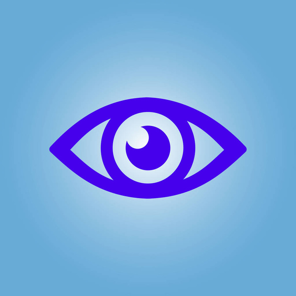 Icono del ojo. Sistema de vigilancia y vigilancia. Estilo de diseño plano
. - Vector, imagen