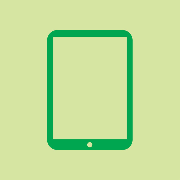 Icono de tableta digital moderna. Icono de diseño plano
.  - Vector, Imagen