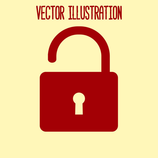 einfaches Symbol des Vorhängeschlosses, Vektorillustration - Vektor, Bild