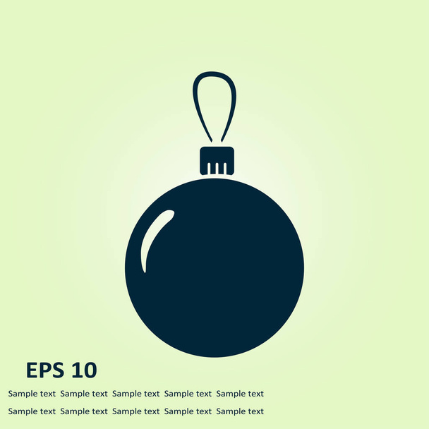 Christmas balls icon. New Year decoration. All to celebrate the New Year and Christmas. - Vector, Image