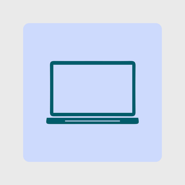 egyszerű ikon-ból laptop, vektoros illusztráció - Vektor, kép