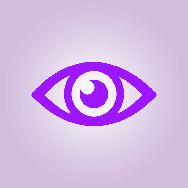 Icono del ojo. Sistema de vigilancia y vigilancia. Estilo de diseño plano
. - Vector, Imagen